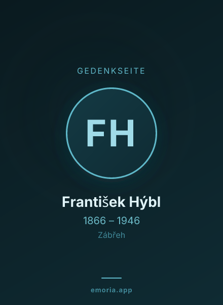 Gedenkportrait von František Hýbl