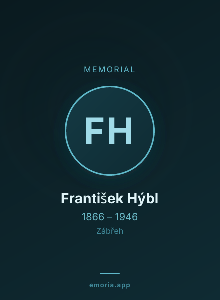 Memorial portrait of František Hýbl