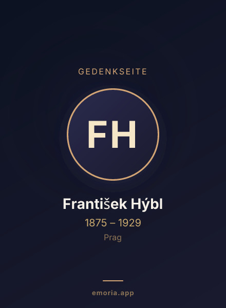 Gedenkportrait von František Hýbl