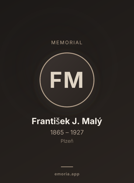 Memorial portrait of František J. Malý