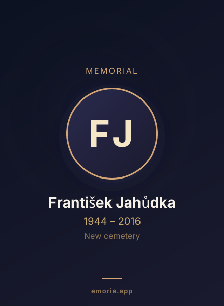 Memorial portrait of František Jahůdka