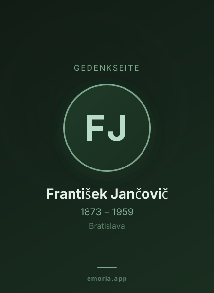Gedenkportrait von František Jančovič