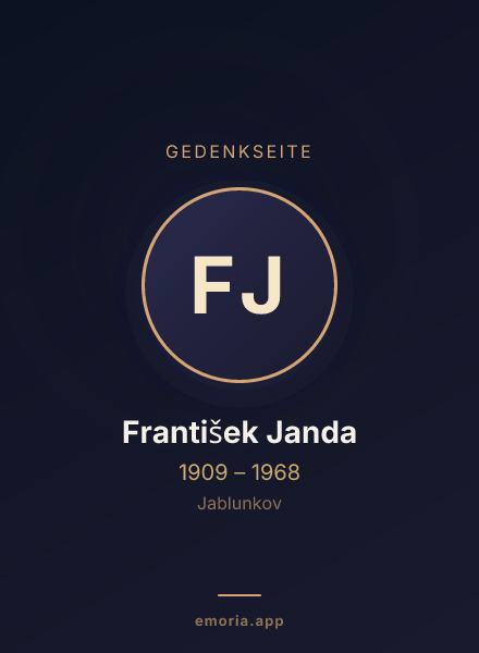 Gedenkportrait von František Janda
