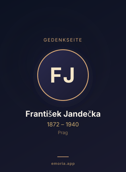 Gedenkportrait von František Jandečka