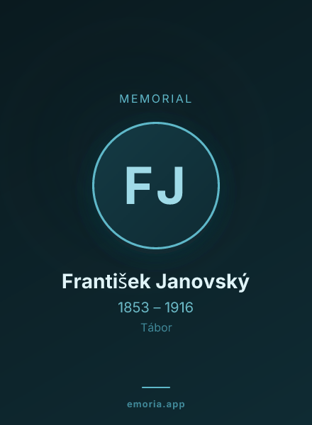 Memorial portrait of František Janovský