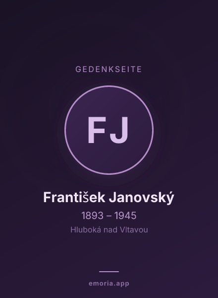 Gedenkportrait von František Janovský