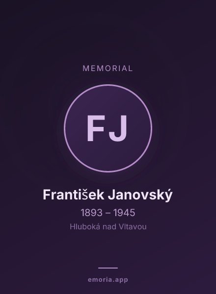 Memorial portrait of František Janovský