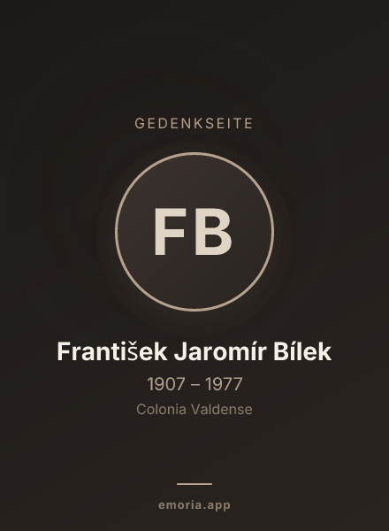 Gedenkportrait von František Jaromír Bílek