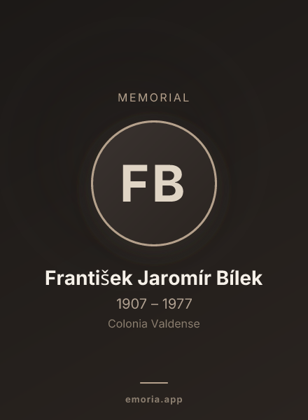 Memorial portrait of František Jaromír Bílek