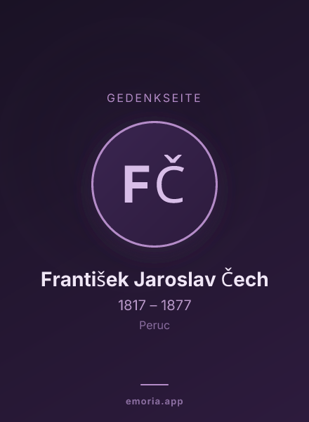 Gedenkportrait von František Jaroslav Čech