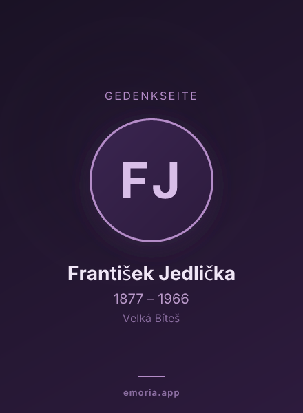 Gedenkportrait von František Jedlička