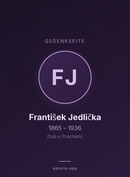 Gedenkportrait von František Jedlička