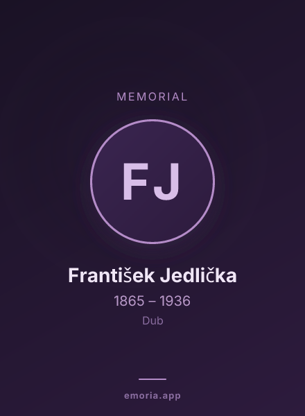 Memorial portrait of František Jedlička