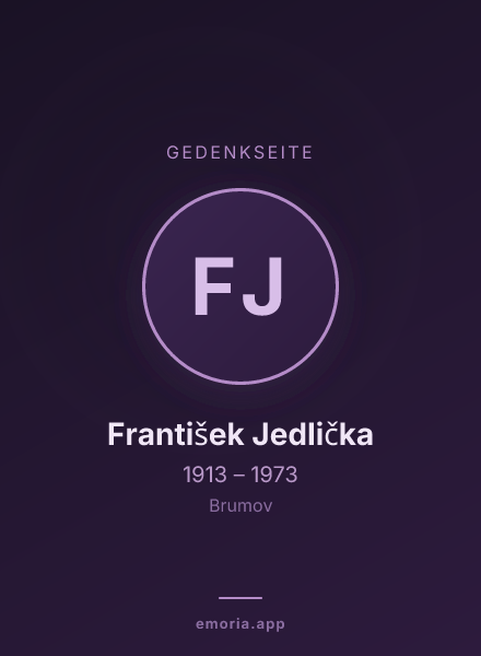 Gedenkportrait von František Jedlička
