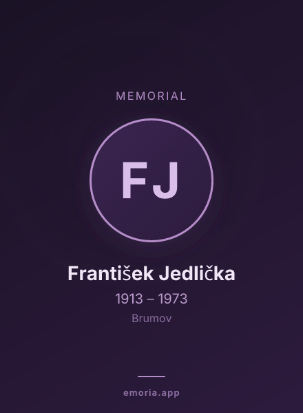 Memorial portrait of František Jedlička