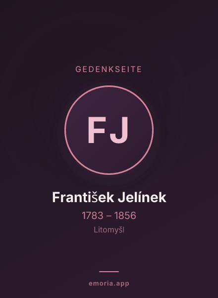 Gedenkportrait von František Jelínek
