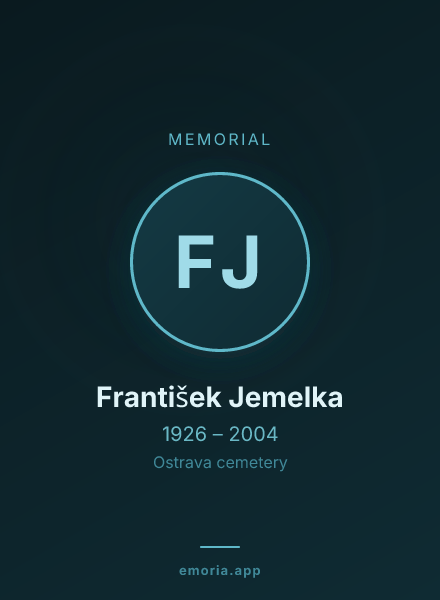 Memorial portrait of František Jemelka
