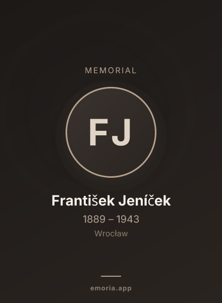 Memorial portrait of František Jeníček