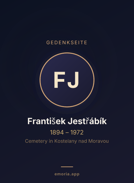 Gedenkportrait von František Jestřábík