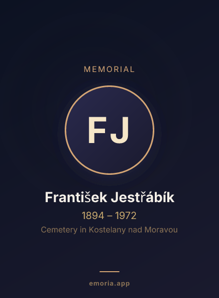 Memorial portrait of František Jestřábík