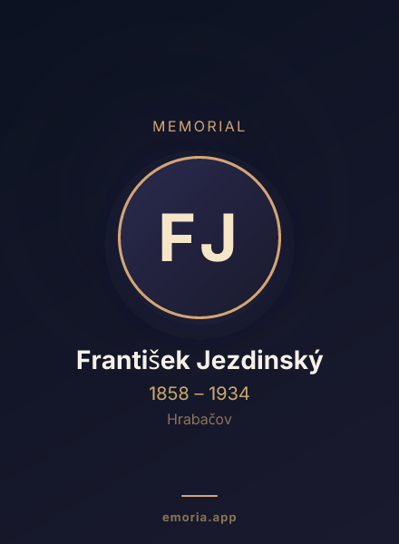 Memorial portrait of František Jezdinský