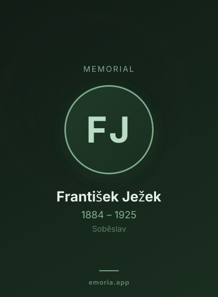 Memorial portrait of František Ježek