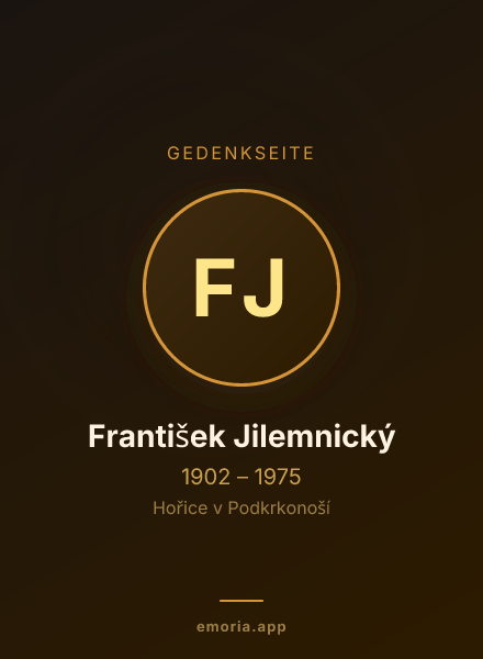Gedenkportrait von František Jilemnický