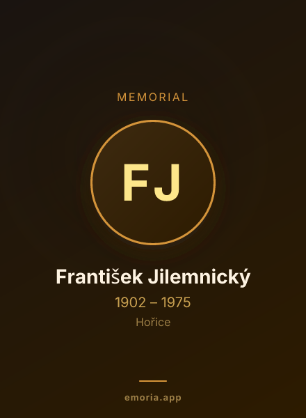 Memorial portrait of František Jilemnický