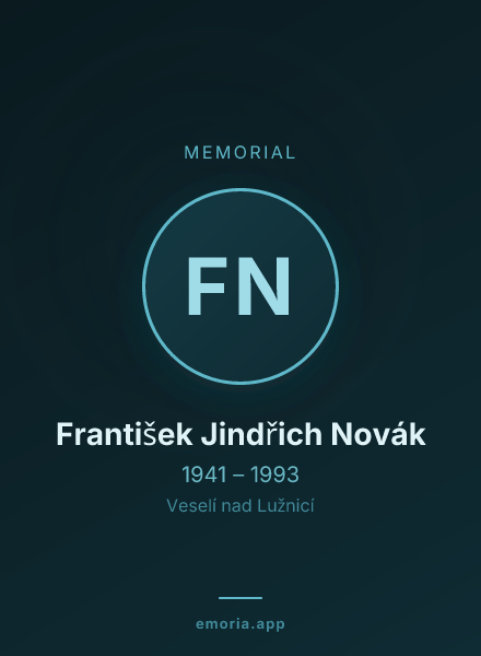 Memorial portrait of František Jindřich Novák