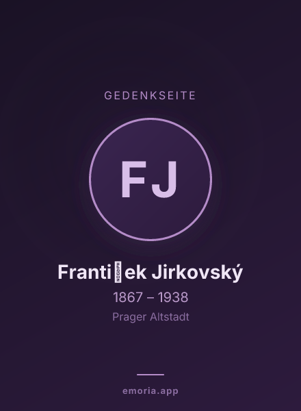 Gedenkportrait von František Jirkovský