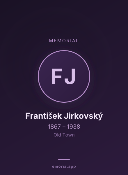 Memorial portrait of František Jirkovský