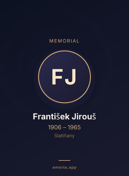 Memorial portrait of František Jirouš