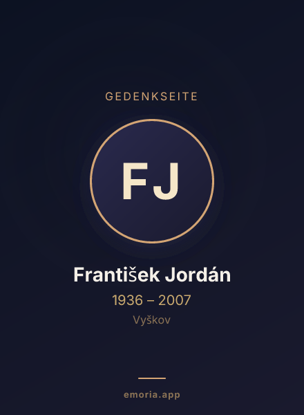 Gedenkportrait von František Jordán