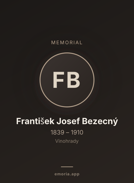 Memorial portrait of František Josef Bezecný
