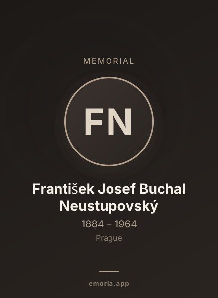 Memorial portrait of František Josef Buchal Neustupovský