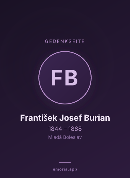 Gedenkportrait von František Josef Burian