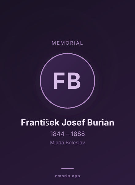 Memorial portrait of František Josef Burian