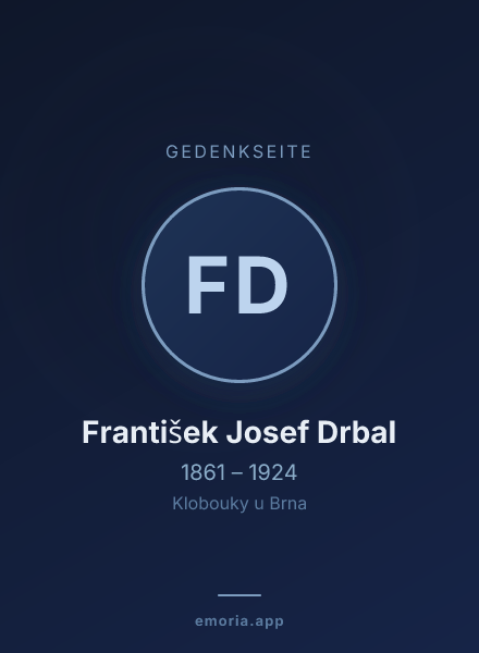 Gedenkportrait von František Josef Drbal