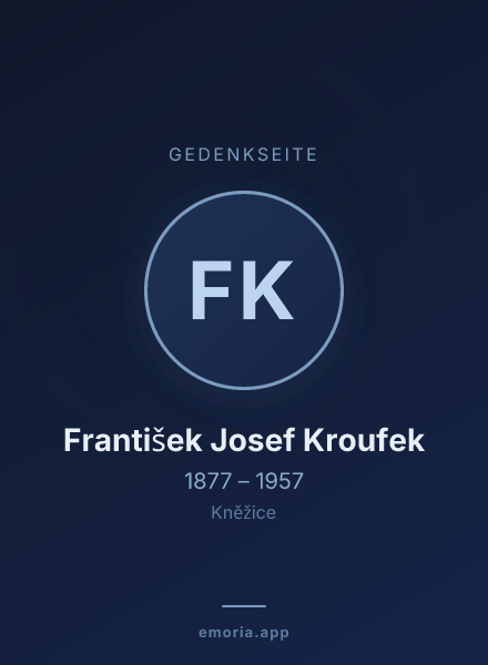 Gedenkportrait von František Josef Kroufek