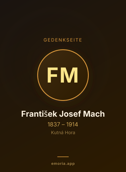 Gedenkportrait von František Josef Mach
