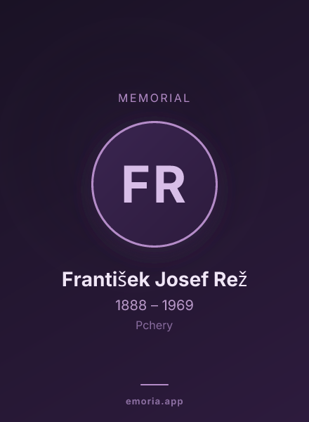 Memorial portrait of František Josef Rež