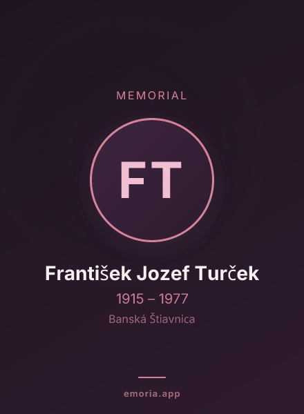 Memorial portrait of František Jozef Turček