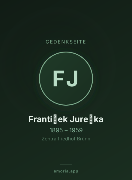Gedenkportrait von František Jurečka