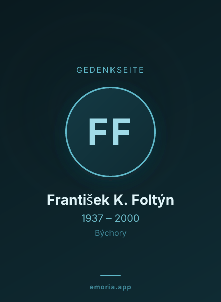 Gedenkportrait von František K. Foltýn