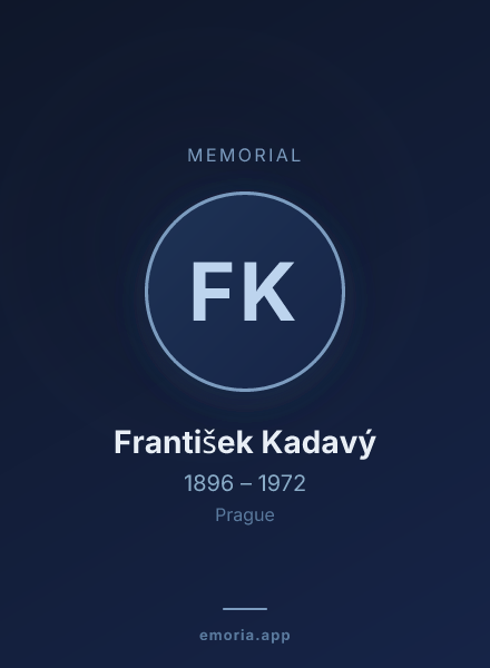 Memorial portrait of František Kadavý