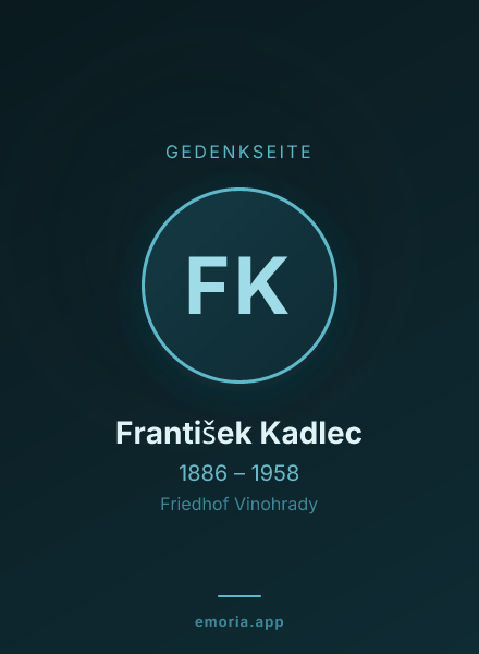 Gedenkportrait von František Kadlec