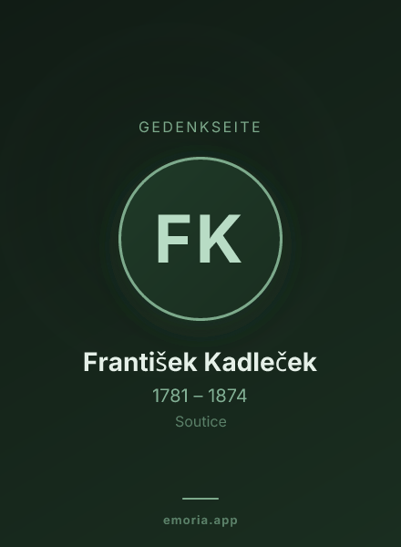 Gedenkportrait von František Kadleček