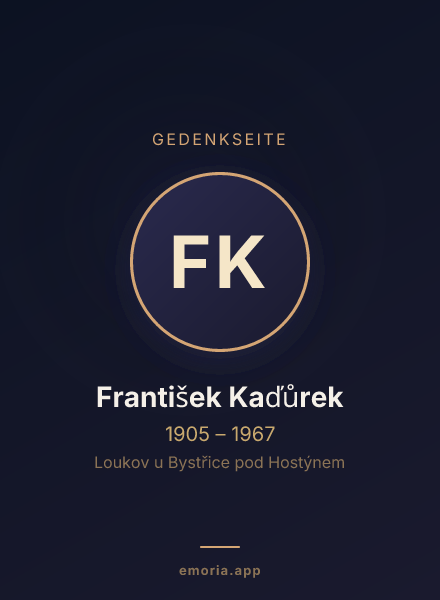 Gedenkportrait von František Kaďůrek
