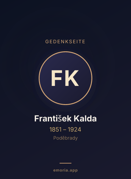 Gedenkportrait von František Kalda