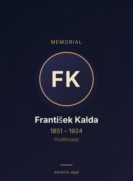 Memorial portrait of František Kalda